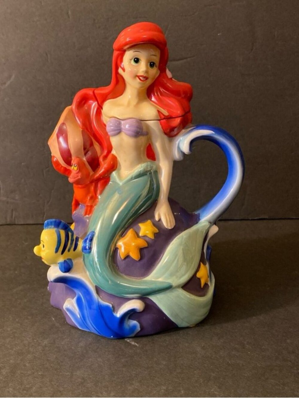 Disney The Little Mermaid Ariel Ceramic Teapot with Removable Head Lid